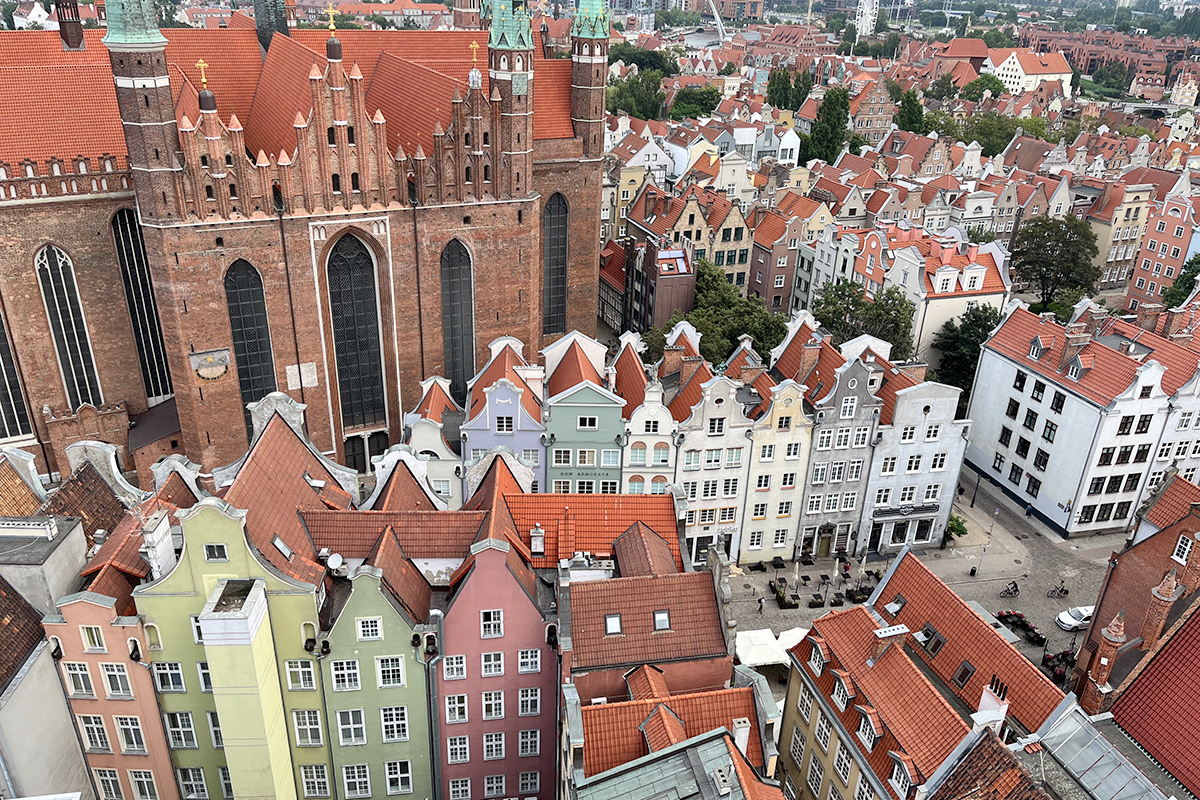 Näköalat kaupungintalon tornista Gdansk