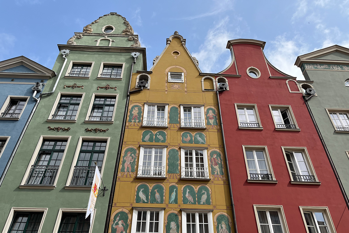Gdansk värikkäät talot