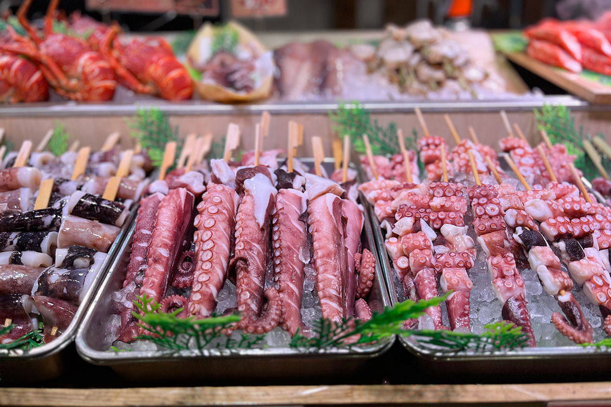 Nishiki Market mustekala